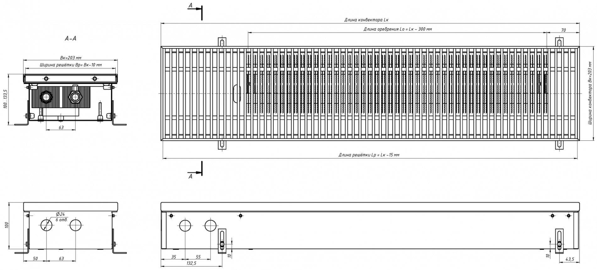 Конвектор Eva К 100 Конвектор 100